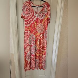 Vibrant Tie-Dye Maxi Dress